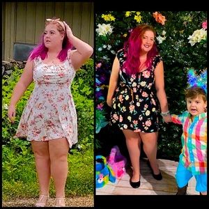 2 floral dresses